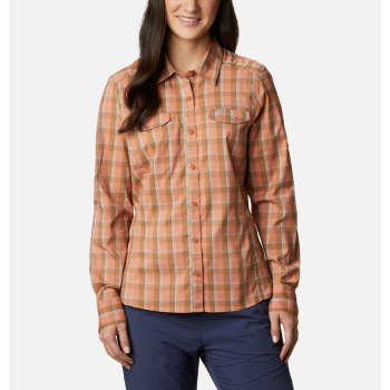 Dámské Košile Columbia Silver Ridge Lite Plaid Long Sleeve Růžové RISFQE563